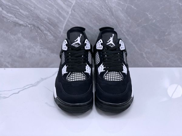 Air Jordan 4 RetroWhite Thunder 2024新款男女生白黑色籃球鞋