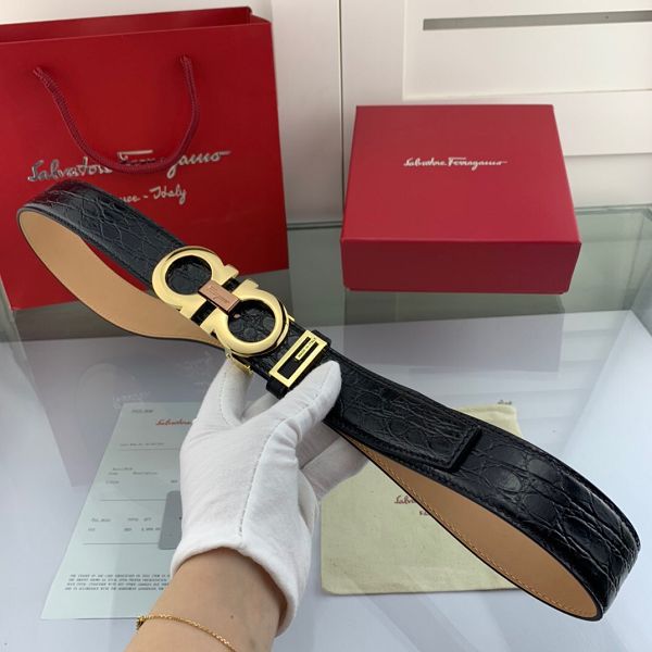 salvatore ferragamo皮帶 菲拉格慕2020新款 HF202030牛皮石頭紋時尚腰帶