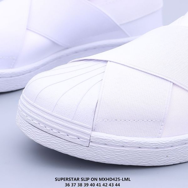 Adidas Superstar Slip-On 2022新款 經典交叉綁帶貝殼頭男女款休閑板鞋