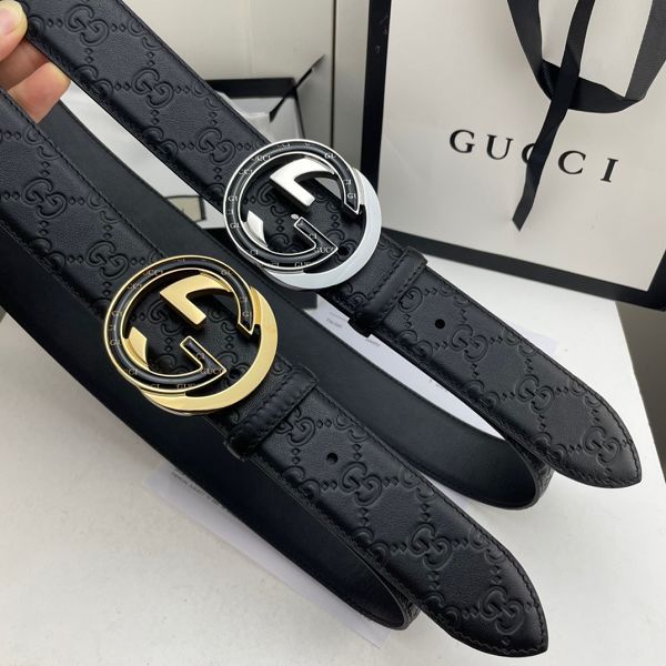 gucci皮帶 古馳2022新款 HF0523-11牛皮壓花紋時尚腰帶