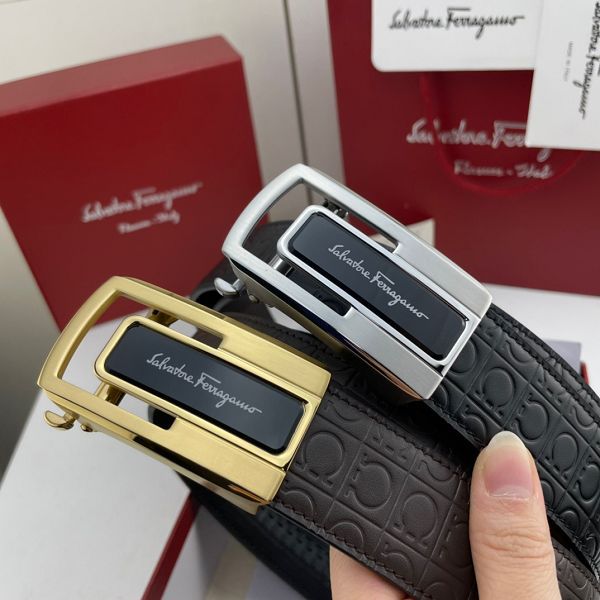 salvatore ferragamo皮帶 菲拉格慕2022新款 HF032706頭層牛皮壓花紋時尚腰帶