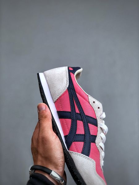 Onitsuka Tiger Serrano Low 塞拉諾系列低幫薄底休閒慢跑鞋 2024新款男女生淺灰玫紅藏藍