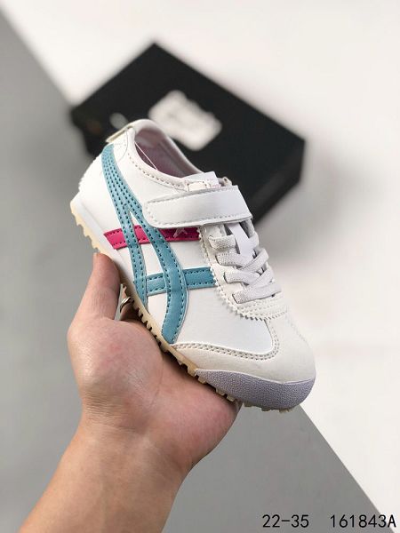 亞瑟士Onitsuka Tiger 鬼冢虎板鞋童鞋 魔術貼款