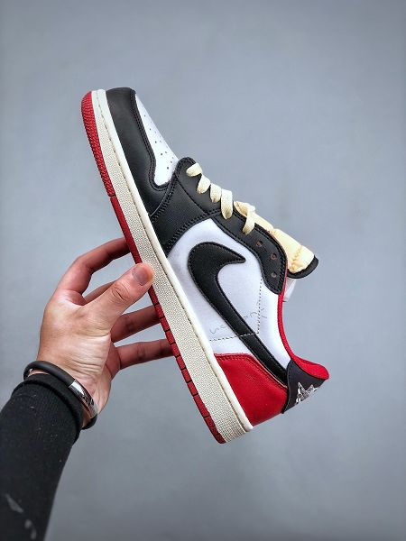 Travis Scott x Fragment x Air Jordan 1 Low 2022新款 喬丹1代聯名款倒鈎男女款籃球鞋 有46碼