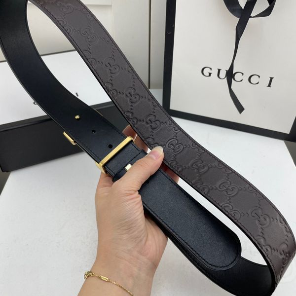 gucci皮帶 古馳2022新款 HF0522-30牛皮壓花紋時尚腰帶