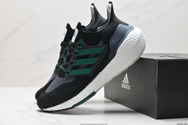 adidas Ultra Boost 2021」BlackWhite UB2021版7.0 襪套式針織鞋面休閒運動慢跑鞋 2024新款男女鞋