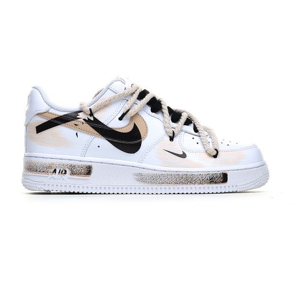 Nike Air Force 1 Low 07 手繪美拉德 斷裂三鈎棕白黑色 男女款休閒鞋