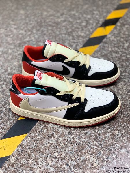 Travis Scott x Fragment x Air Jordan 1 Low 2021新款 喬丹倒鉤男女款休閒板鞋