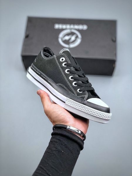 Fragment x Moncler x Converse 1970s 藤原浩閃電三方聯名黑白撞色塗鴉男女款板鞋