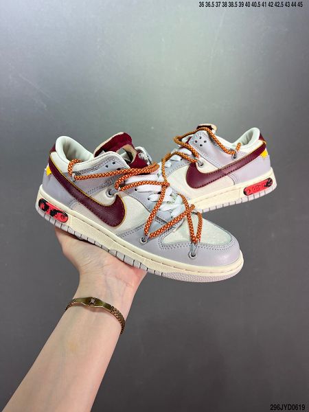 OFF-WHITE x Nike Dunk Low x FL 2022新款 三方聯名款男女生解構綁帶滑板鞋