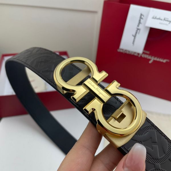 salvatore ferragamo皮帶 菲拉格慕2022新款 HF0522-12牛皮壓花紋紋時尚腰帶