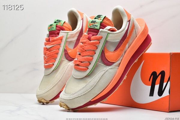 Clot x Sacai x Nike LDV Waffl Daybreak 2022新款 三方聯名死亡之吻走秀款解構雙底雙勾雙鞋舌華夫男女款慢跑鞋