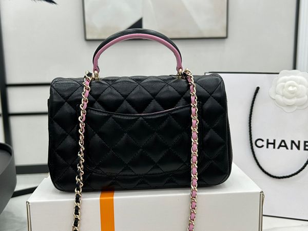 chanel包包 香奈兒2023新款手提包 DSAS2431拼色羊皮單肩斜挎包