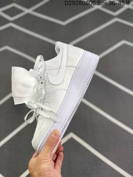 Nike Wmns Air Force 1 07 2022新款 空軍一號白絲綢蝴蝶結男女款板鞋