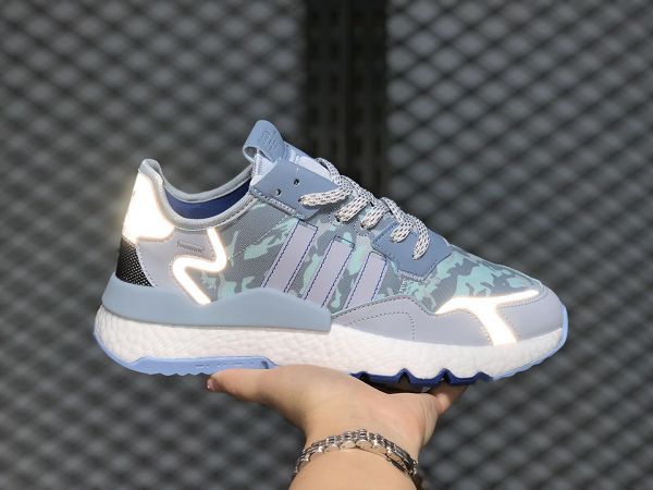 Adidas Boost Nite Jogger 2020新款 針織面3M反光夜行者情侶款復古慢跑鞋 帶半碼