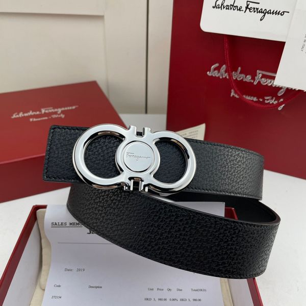 salvatore ferragamo皮帶 菲拉格慕2022新款 HF032905頭層牛皮豬皮紋時尚腰帶