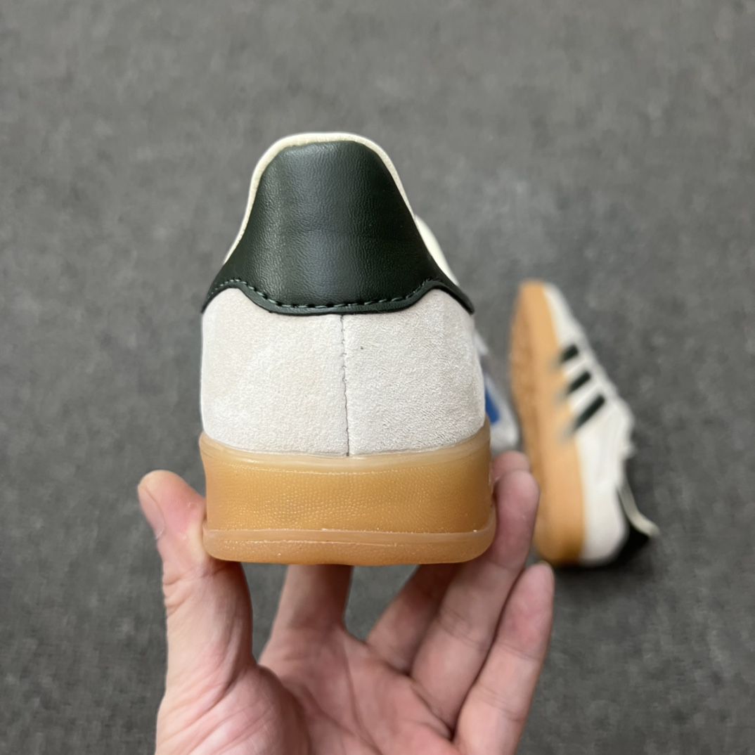 Adidas originals Gazelle Indoor 2024新款低幫 米白綠色 T頭鞋防滑耐磨輕便低邦板鞋男女鞋