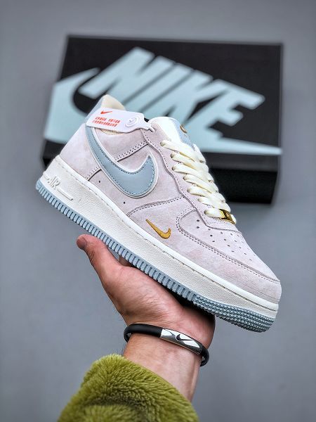 Nike Air Force 1 Low 07 藍金雙勾 男女款休閒板鞋