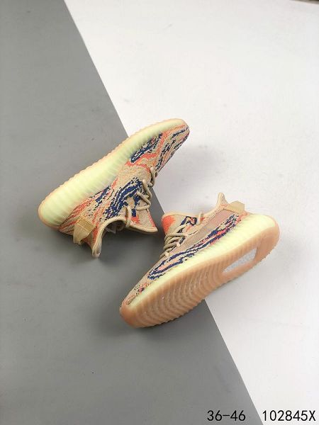 Adidas Yeezy Boost 350 V2 2021新款 男女款椰子爆米花運動慢跑鞋 帶半碼