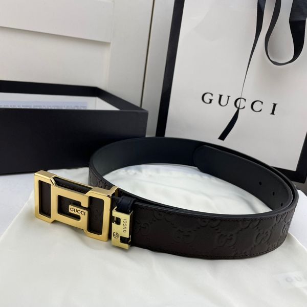 gucci皮帶 古馳2022新款皮帶 HF032905頭層牛皮壓花紋百搭腰帶