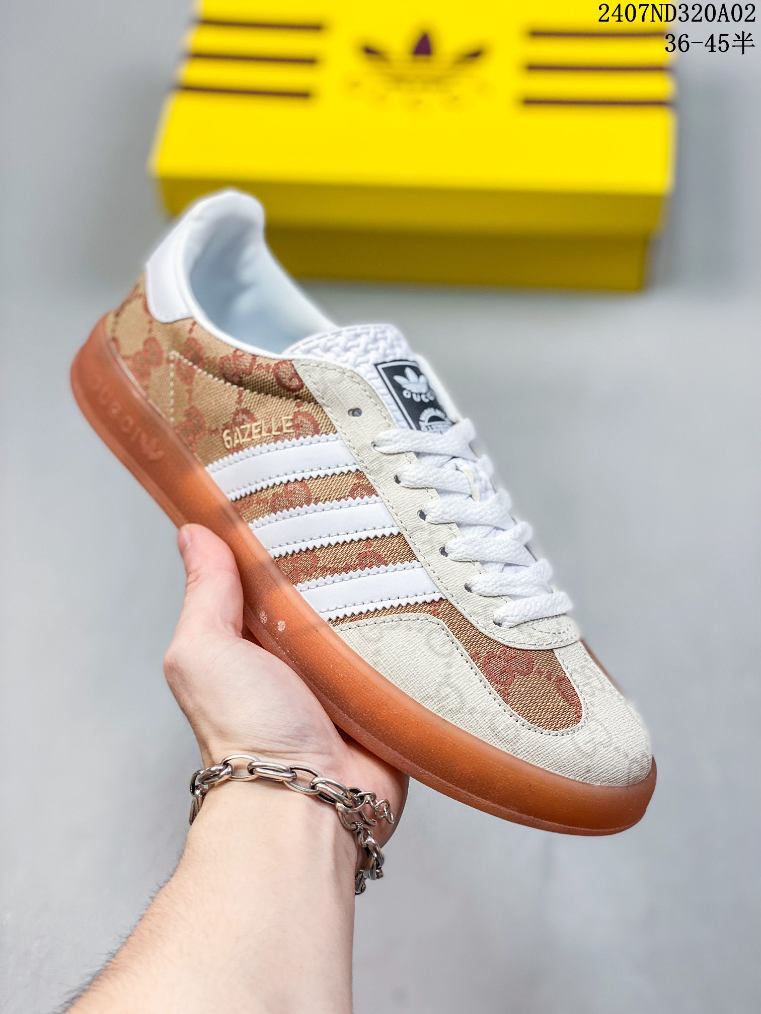 Adidas Originals GazelleEsquisite Gucci系列 2024新款情侣鞋 低幫復古百搭休閒運動板鞋