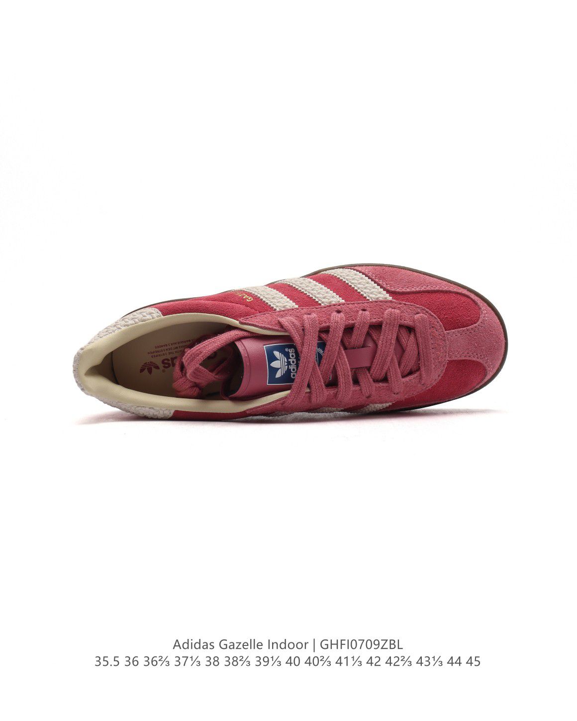 Adidas Originals Gazelle Indoor 2024新款情侶鞋 復古三葉草防滑透明橡膠板鞋經典運動鞋