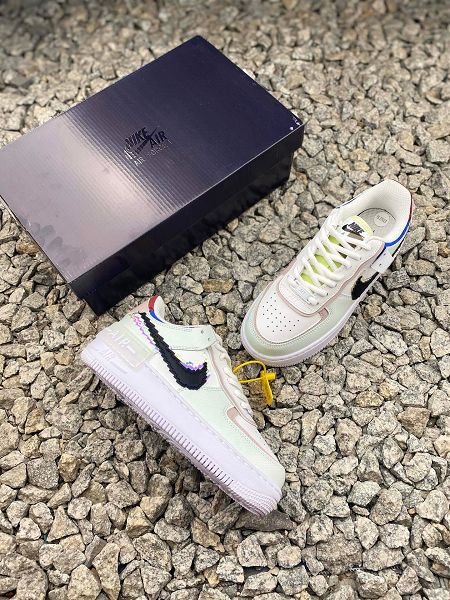 Nike WMNS Air Force 1 Shadow 2021新款 空軍一號輕量增高低幫女生板鞋 帶半碼