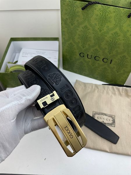 gucci皮帶 古馳2022新款皮帶 HF0522-26牛皮壓花紋時尚腰帶