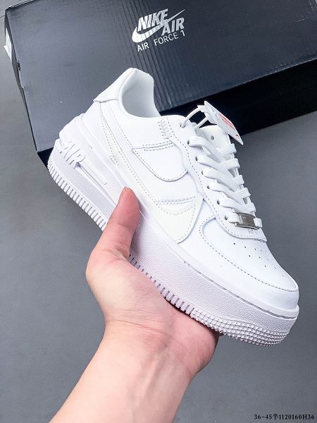 Nike Air Force 1 PLT.AF.ORM Triple White 2022新款 男女款運動休閒板鞋