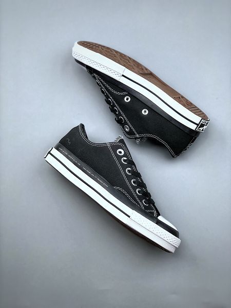 Fragment x Moncler x Converse 1970s 藤原浩閃電三方聯名黑白撞色塗鴉男女款板鞋