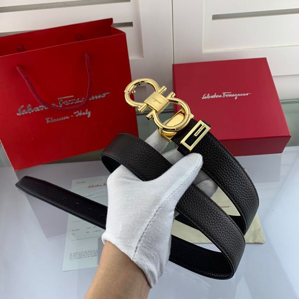 salvatore ferragamo皮帶 菲拉格慕2020新款 HF2020017牛皮荔枝紋時尚腰帶