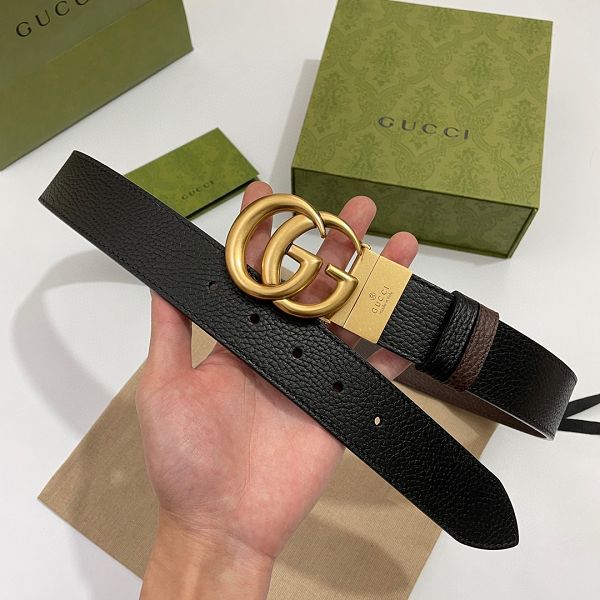 gucci皮帶 古馳2022新款皮帶 HF0522-15牛皮荔枝紋時尚腰帶