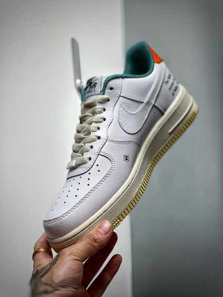 Nike Air Force 1 Low 2021新款 空軍一號白綠橙低幫男女款運動板鞋