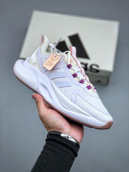 Adidas AlphaBounce 2023新款 阿爾法男女款真標網面休閒跑步鞋