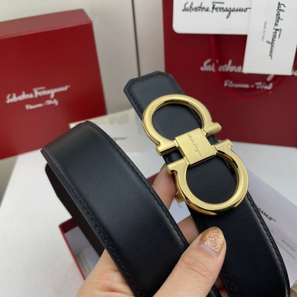 salvatore ferragamo皮帶 菲拉格慕2022新款 HF032704頭層牛皮納帕紋時尚腰帶