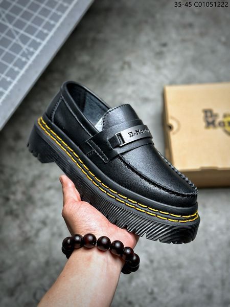 Dr.martens 2023新款 馬丁大夫牛皮厚底粗跟馬丁靴