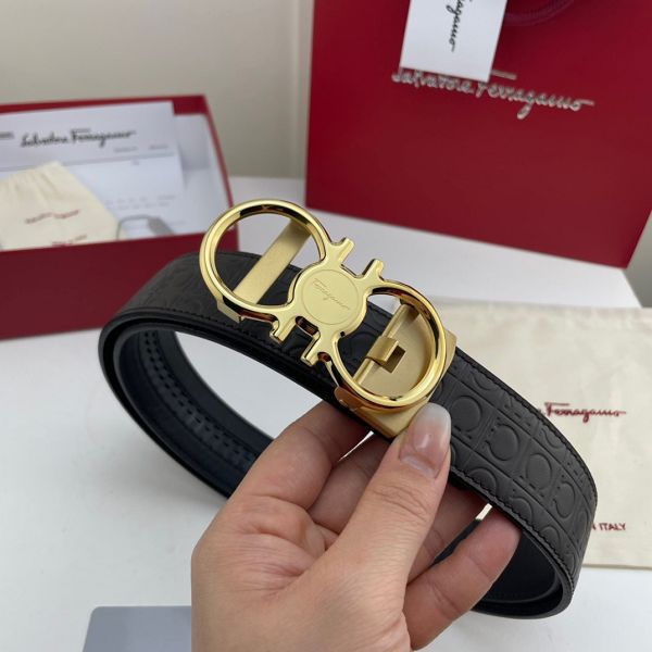 salvatore ferragamo皮帶 菲拉格慕2022新款 HF0522-11牛皮壓花紋時尚腰帶