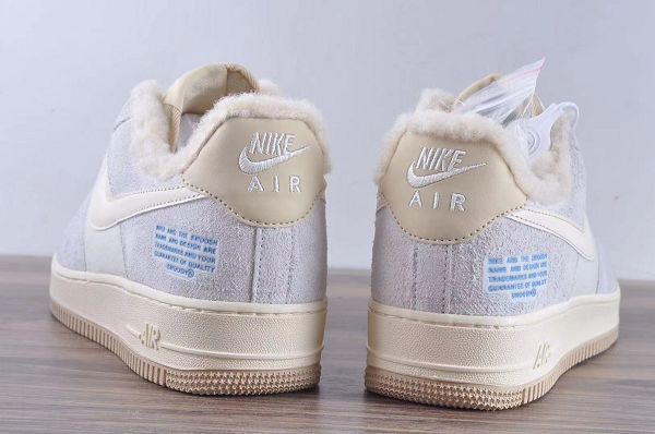 Nike Air Force 1 Low 2021新款 毛絨內裡男女款低幫休閒板鞋