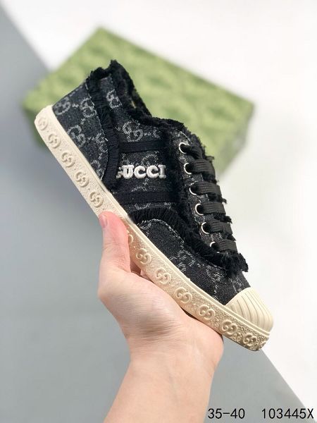 Gucci Distressed Screener sneaker 2024女款包頭休閒運動板鞋復古學院風