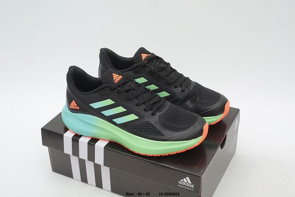 adidas QUESTARSTRIKE 2023新款 三葉草爆米花網面男款跑步鞋