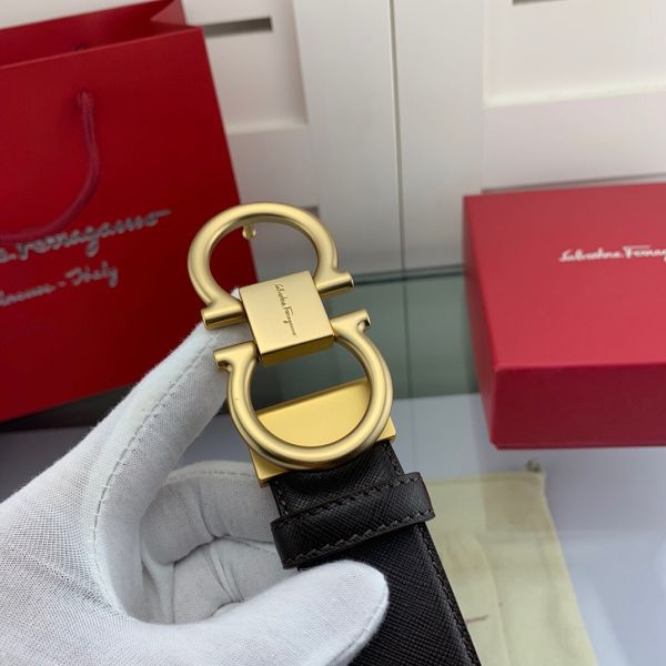 salvatore ferragamo皮帶 菲拉格慕2020新款 HF202038牛皮十字紋時尚腰帶