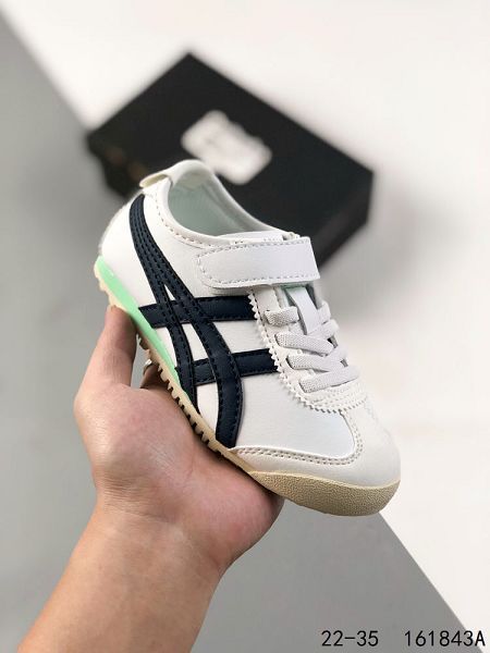 亞瑟士Onitsuka Tiger 鬼冢虎板鞋童鞋 魔術貼款