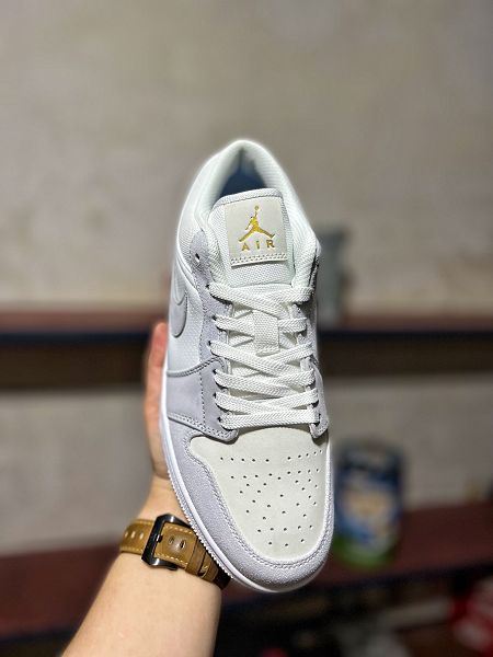 Air Jordan 1 Low Paris 低幫白灰色 小巴黎情侶運動鞋