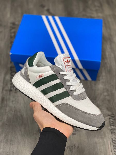 Adidas L-5923 2021新款 三葉草時尚休閒情侶款慢跑鞋 帶半碼