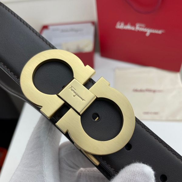 salvatore ferragamo皮帶 菲拉格慕2022新款 HF0522-5牛皮納帕紋時尚腰帶