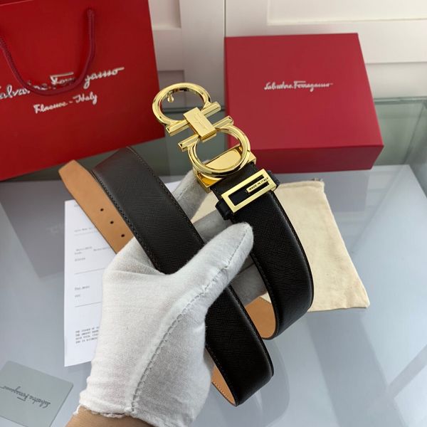 salvatore ferragamo皮帶 菲拉格慕2020新款 HF20200牛皮十字紋時尚腰帶