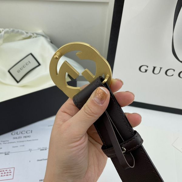 gucci皮帶 古馳2022新款皮帶 HF032708頭層牛皮壓花紋時尚腰帶