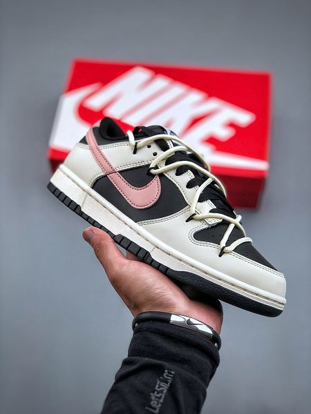 Nike Dunk Low 蒸汽木偶-煙熏玫瑰 2023全新男女款SB綁帶低幫休閒板鞋