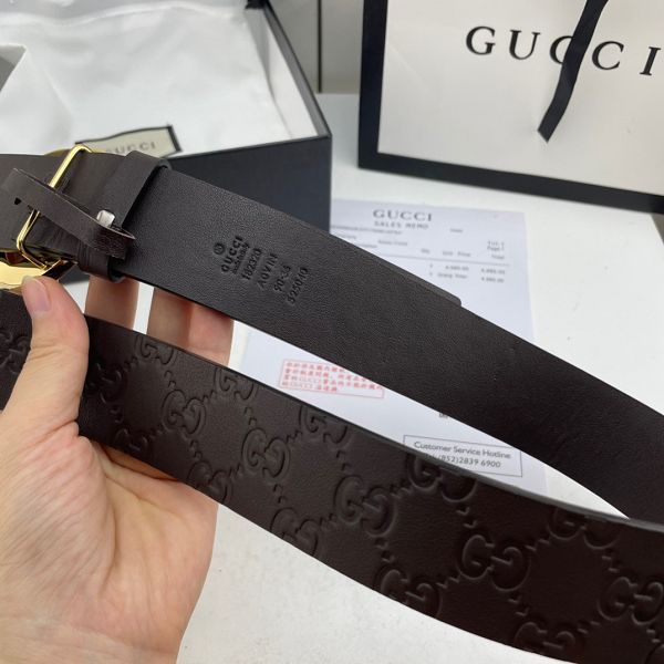 gucci皮帶 古馳2022新款 HF0523-13牛皮壓花紋時尚腰帶