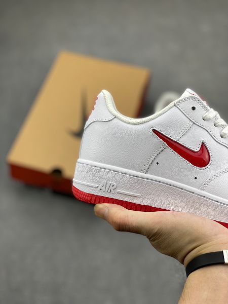 Nike Air Force 1 空軍一號系列 2023全新男女款白紅色休閒運動板鞋 